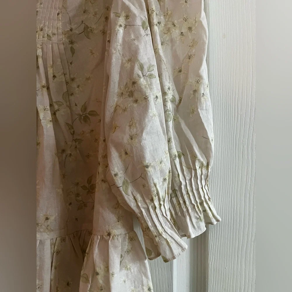 Rebecca Taylor/women’s NWOT Floral Ruffle Blouse Size S - Picture 4 of 9